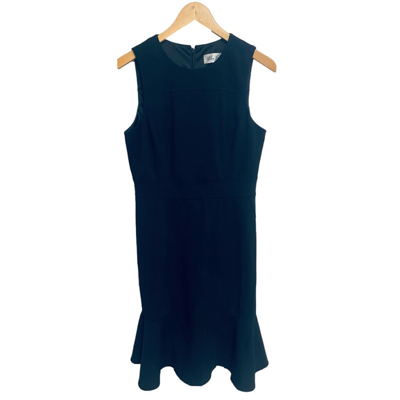 Nordstrom Eliza J black flounce hem Dress 10 - Picture 1 of 3